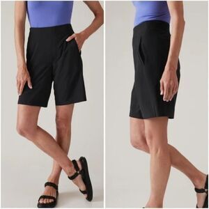 Athleta Brooklyn High Rise Black Bermuda Athletic Shorts Size 2